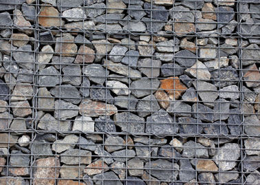 الفولاذ المقاوم للصدأ شبكة التراب الملحومة / الساخنة انخفض سلك قفص جدار الصخور