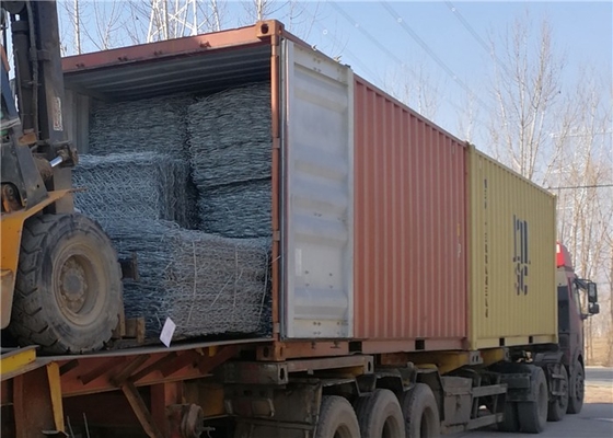 2x1x1m Heavy Zinc Coated Metal Gabion Baskets 60x80mm Hexagonal Mesh