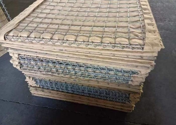 100 * 100mm حجم الثقب العسكري الحواجز هيسكو الغلفانية بعد الحامدة لاحتواء فعال