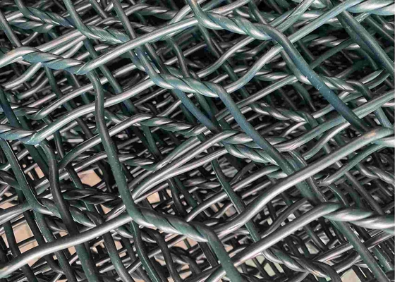 2.7mm 80mmx100mm PVC المغلفة التراب شبكة سلكية لحماية النهر