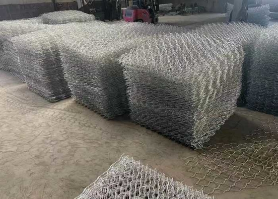 قوة الشد المفرشات الغابيون مع غطاء PVC الأخضر