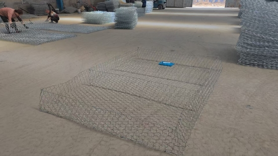 شبكة غابيون سداسية مجلفنة لتثبيت المنحدرات