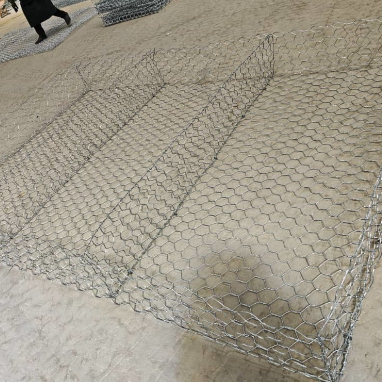 شبك سلك غابيون مجلفن 60x80 مم للتحكم في التآكل والجدران الاستنادية