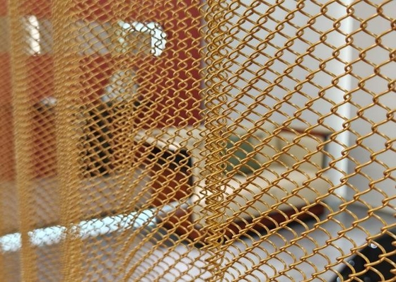 Decorative Metal Mesh Curtains Good Flexibility Semi-transparent For Your High-class Decorative Purpose