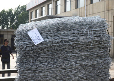 سلة غابيون للطاقة الطبيعية ، صندوق شبكة الأسلاك السميكة الستة الزجاجية للاستخدام الزخرفي والهيكلي