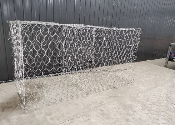 3x1x0.5m 80x100mm سلال التراب المعدنية مربع منسوج استقرار ضفة النهر