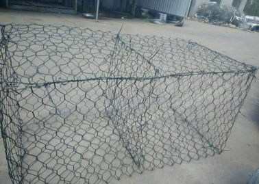 PVC المغلفة الصلب مزدوجة الملتوية سداسي شبكة سلكية 2.0 - 5.0 مم سلك القطر
